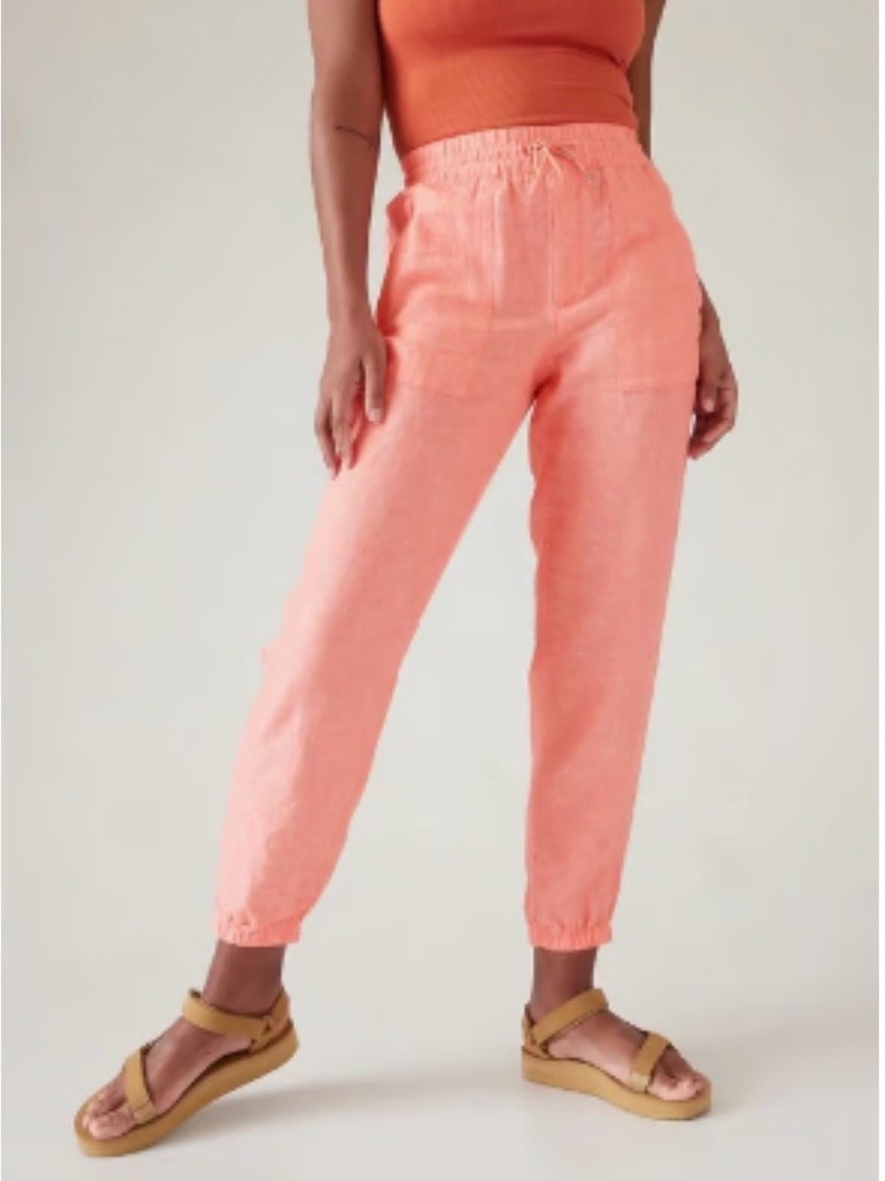 Athleta Retreat Linen Joggers Sz 12